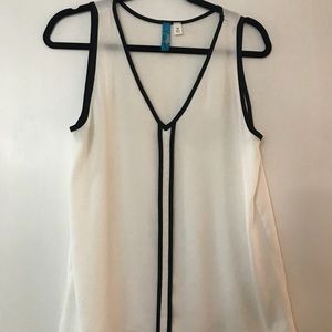 White and Black Francesca’s Tank Top
